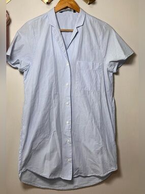 Zara Striped Button Down Shirt Dress